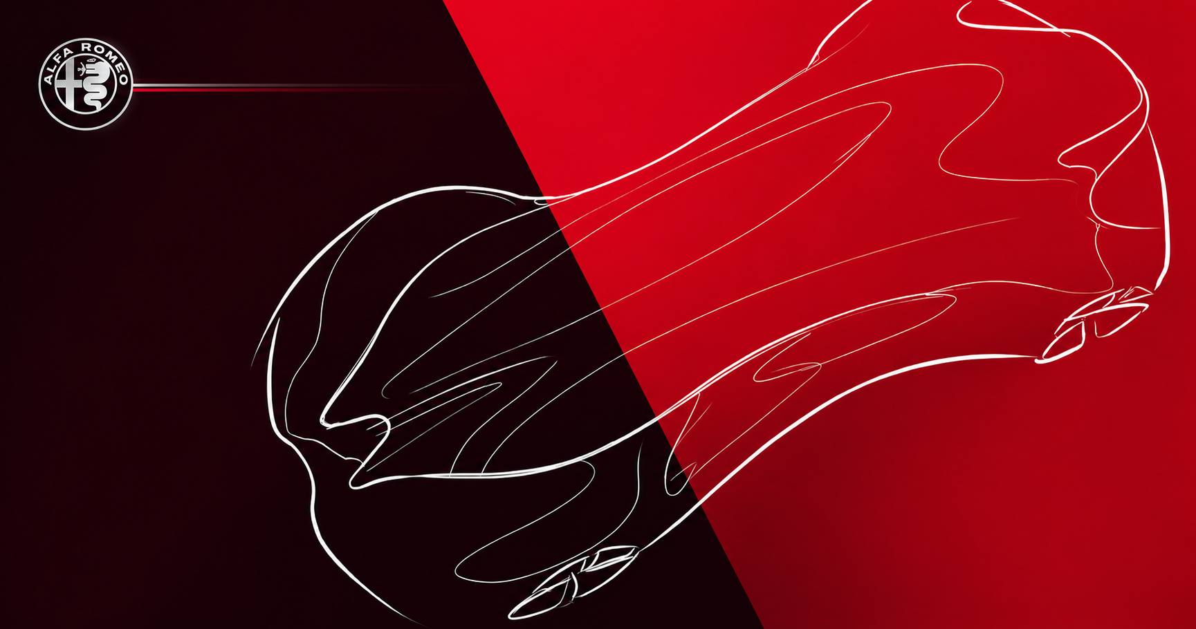 Alfa Romeo Sculpture — line sketch