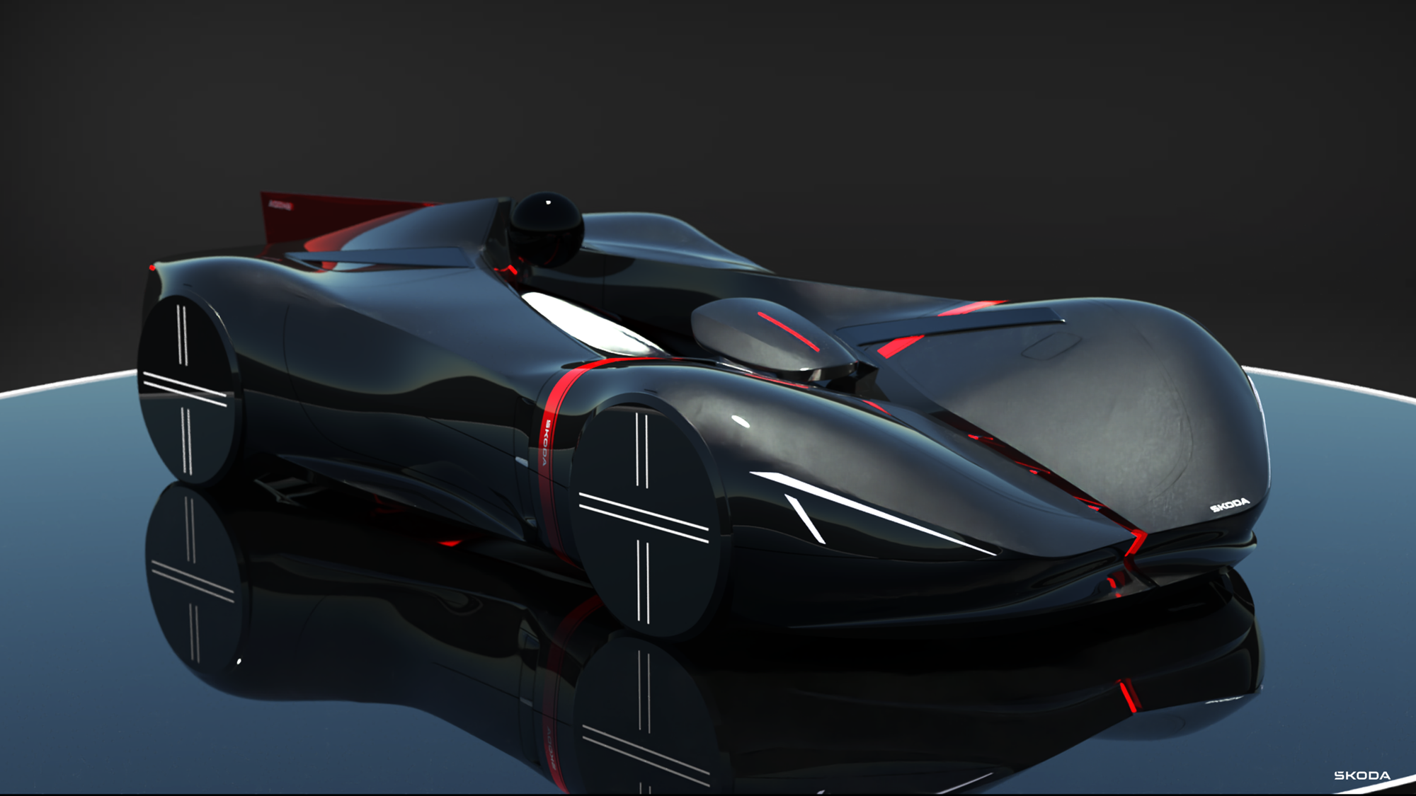 Škoda concept — low sporty front render